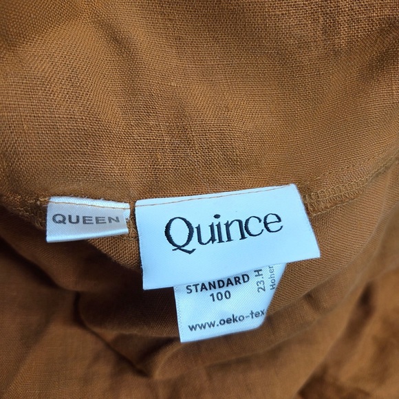 QUINCE European Linen Sheet Set Queen Terracotta 1643 - Picture 8 of 12